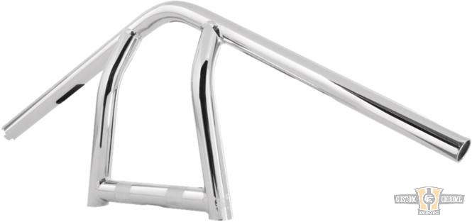 9" Jim Bar Handlebar Chrome 1" Throttle By Wire For Harley-Davidson
