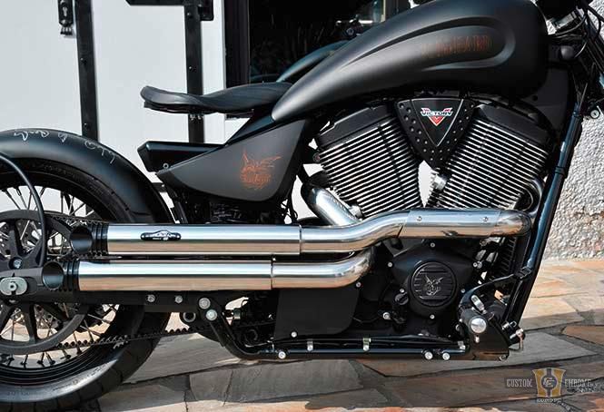 Vegas Drager Exhaust Polished For Harley-Davidson