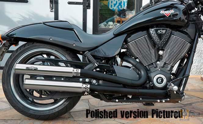 Hole Slip-On Muffler Black For Harley-Davidson