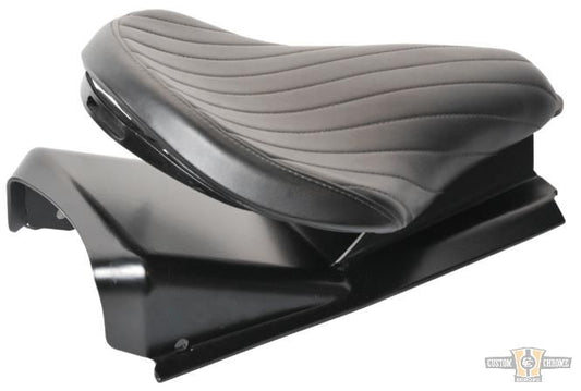 Flying Saddle Solo Seat Pan Black Steel For Harley-Davidson