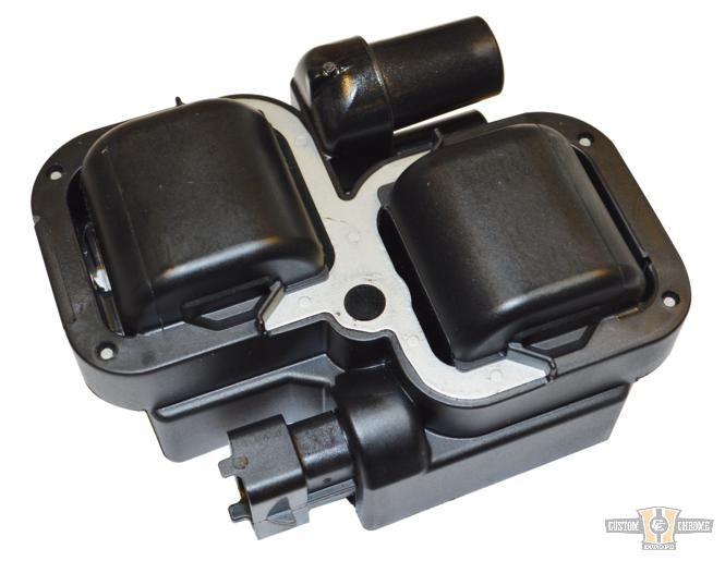Ignition Coil Black 0,9 Ohm Dual Fire For Harley-Davidson