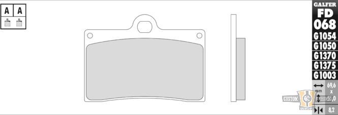 Semi Metal G1054 Brake Pad For Harley-Davidson