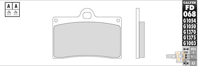 Sintered G1370/G1371 Brake Pad For Harley-Davidson