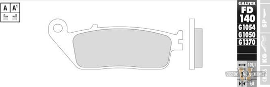 Semi Metal G1054 Brake Pad For Harley-Davidson