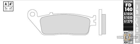 Sintered G1370/G1371 Brake Pad For Harley-Davidson