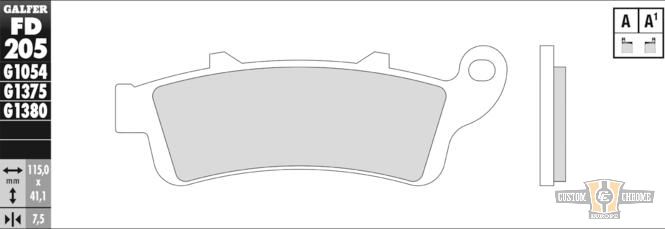 Semi Metal G1054 Brake Pad For Harley-Davidson