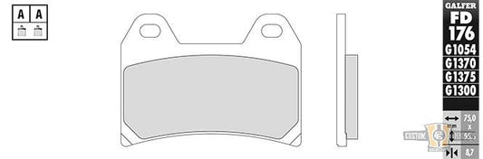 Sintered G1370/G1371 Brake Pad For Harley-Davidson