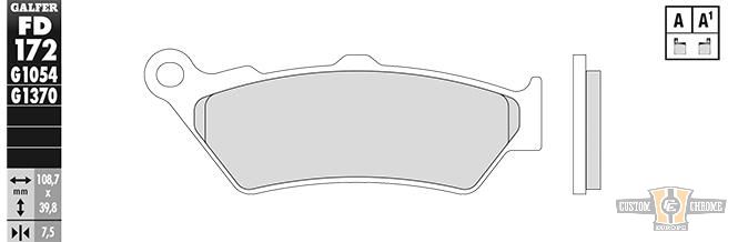 Semi Metal G1054 Brake Pad For Harley-Davidson