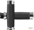 Custom Contour Grips Black Chrome 7/8" Throttle By Wire For Harley-Davidson