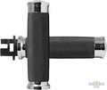 Custom Contour Grips Black Chrome 7/8" Throttle By Wire For Harley-Davidson