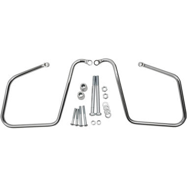 CHROME SADDLEBAG SUPPORT BRACKETS FOR HARLEY-DAVIDSON