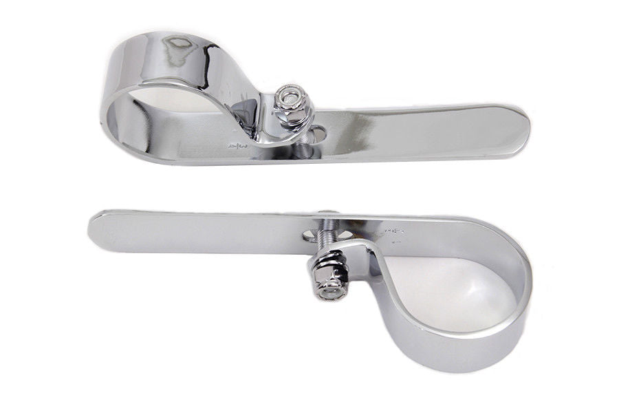 Chrome 1-3/4 Exhaust P Clamp Set For Harley-Davidson