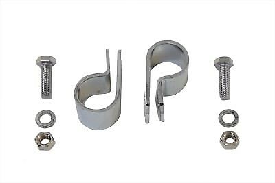 Chrome 1" Muffler & Footpegs Clamp Set For Harley-Davidson
