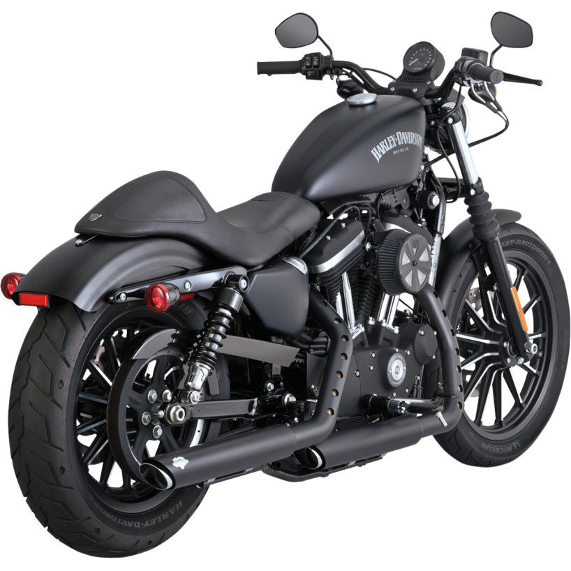 Colas De Escape Para Harley Sportster 2014-Up Vance & Hines Twin Slash Black