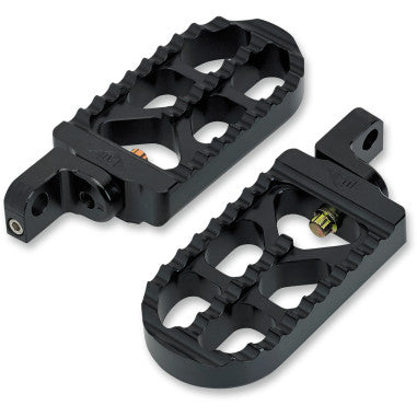 ADJUSTABLE SERRATED BILLET FOOTPEGS AND SHIFTER PEGS FOR HARLEY-DAVIDSON