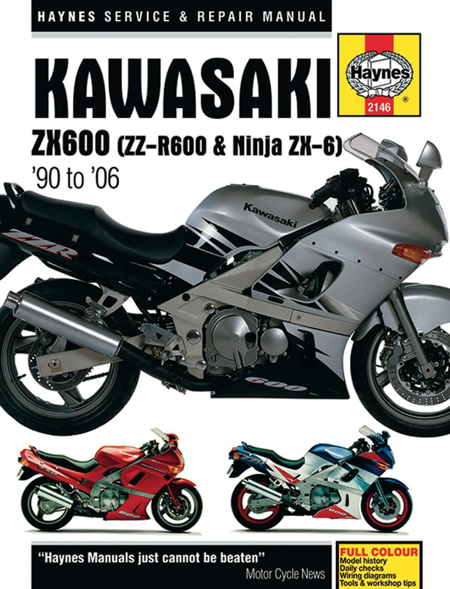 HAYNES MOTORCYCLE REPAIR MANUALS MANUAL KAW ZX6 D&E NINJA