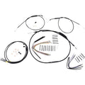 BLACK VINYL HANDLEBAR CABLE AND BRAKE LINE KITS FOR JAIL BARS FOR HARLEY-DAVIDSON