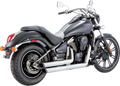 VANCE & HINES TWIN SLASH STAGGERED EXHAUST SYSTEMS EXHAUST CHR TS STAGVULCAN