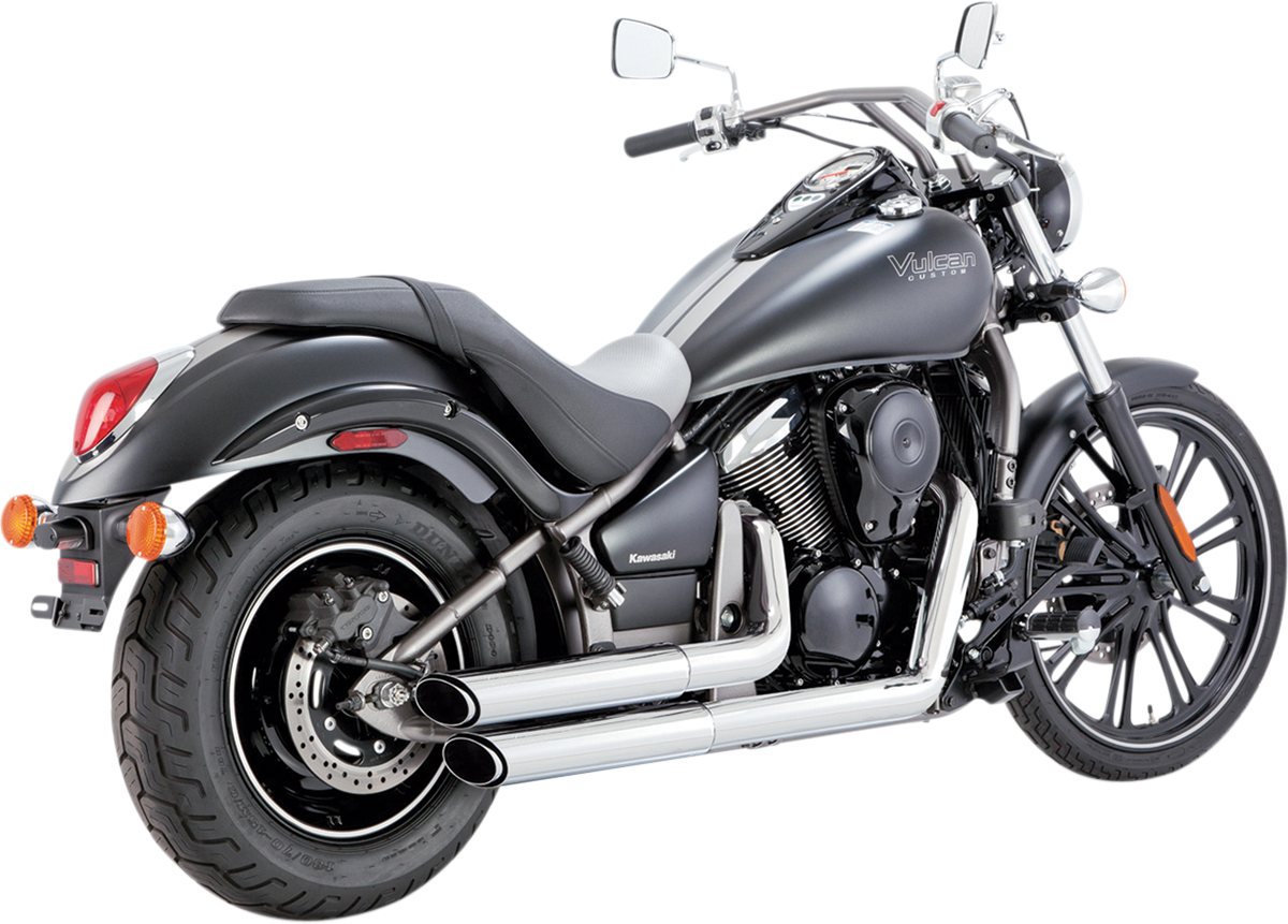 VANCE & HINES TWIN SLASH STAGGERED EXHAUST SYSTEMS EXHAUST CHR TS STAGVULCAN