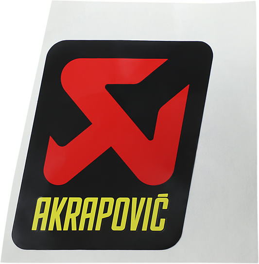 AKRAPOVIC REPLACEMENT PARTS STICKER AKRAPOVIC 65X85