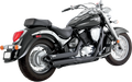 VANCE & HINES TWIN SLASH STAGGERED EXHAUST SYSTEMS EXH BLK STAGM50/C50 05-09