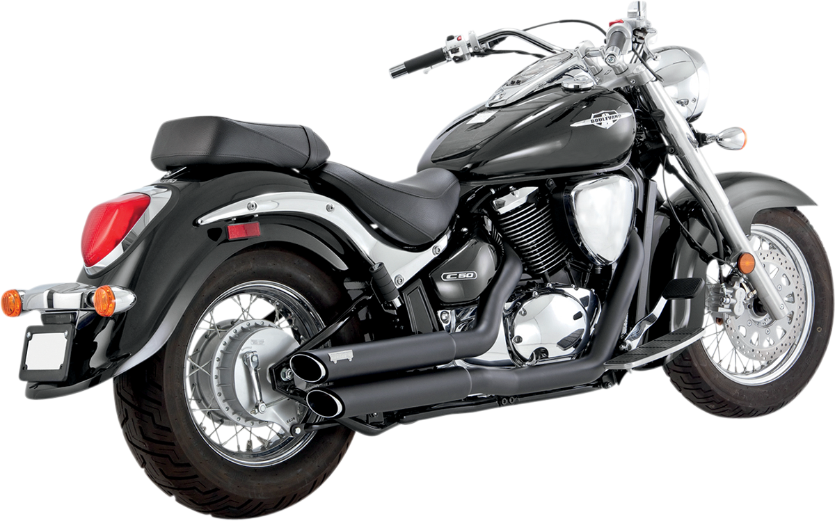 VANCE & HINES TWIN SLASH STAGGERED EXHAUST SYSTEMS EXH BLK STAGM50/C50 05-09