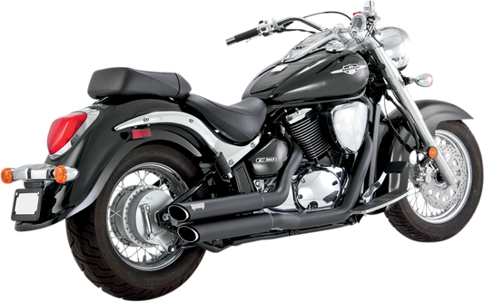 VANCE & HINES TWIN SLASH STAGGERED EXHAUST SYSTEMS EXH BLK STAGM50/C50 05-09