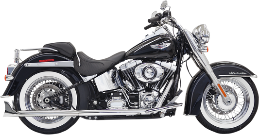 BASSANI XHAUST TRUE DUALS WITH FISHTAIL MUFFLERS FOR HARLEY-DAVIDSON 2011 - 2013 Chrome True Duals With Fishtail Mufflers