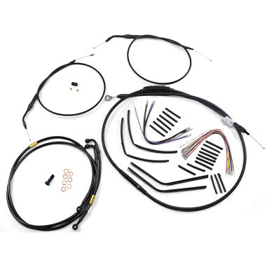 Burly B30-1195 black vinyl cable and brake line kit for 12" jail bars
