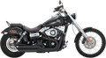 VANCE & HINES 3" ROUND TWIN SLASH SLIP-ON MUFFLERS FOR HARLEY-DAVIDSON 2008 - 2017 Black 3" Round Twin Slash Slip-On Mufflers