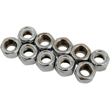 CHROME NYLON INSERT NUT ASSORTMENT FOR HARLEY-DAVIDSON