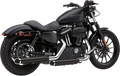 COBRA 3" SLIP-ON MUFFLERS FOR HARLEY-DAVIDSON 2004 - 2013 Raven Black 3" Slip-On Mufflers