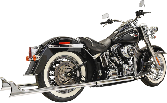 BASSANI XHAUST TRUE DUALS WITH FISHTAIL MUFFLERS FOR HARLEY-DAVIDSON 2005 True Duals With 39" Fishtail Mufflers