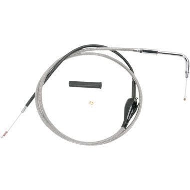 BRAIDED AND BLACK VINYL THROTTLE AND IDLE CABLES FOR HARLEY-DAVIDSON