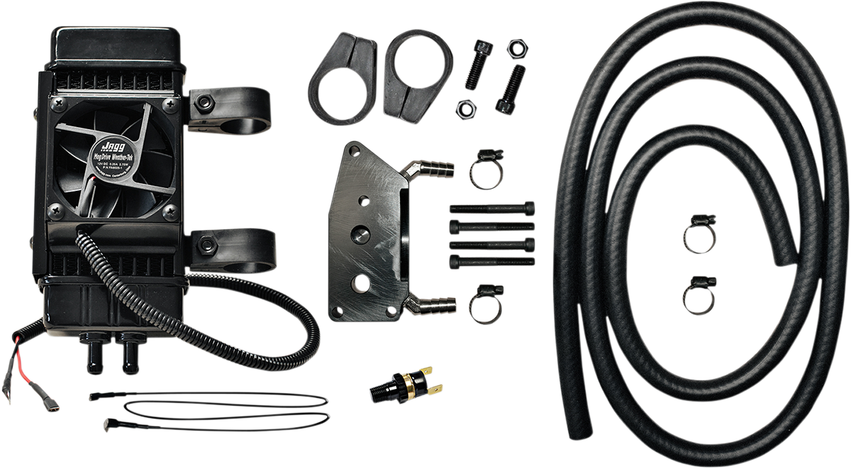 JAGG OIL COOLERS VERTICAL FRAME-MOUNT FAN-ASSISTED OIL COOLER KIT OIL COOLER KIT VER FAN