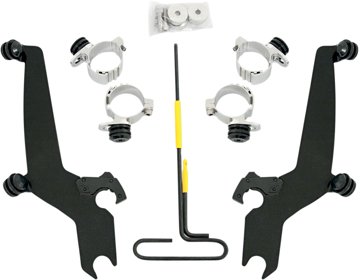 MEMPHIS SHADES METRIC NO-TOOL TRIGGER-LOCK MOUNT KITS FOR SPORTSHIELDS MOUNT KIT SS WIDE BLK