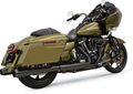 BASSANI XHAUST 4" DNT® MEGAPHONE MUFFLERS WITH AN ACOUSTICALLY TUNED BAFFLE FOR HARLEY-DAVIDSON 2017 - 2019 Black/Black DNT® Megaphone Slip-On Mufflers