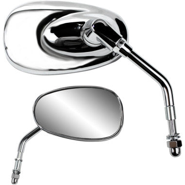 BILLET CHROME MIRRORS FOR HARLEY-DAVIDSON