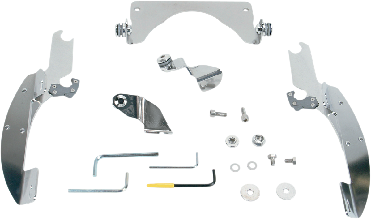 MEMPHIS SHADES METRIC BATWING FAIRING, WINDSHIELDS, DEFLECTORS AND ACCESSORIES MNT KIT BW C90/T POLISHED