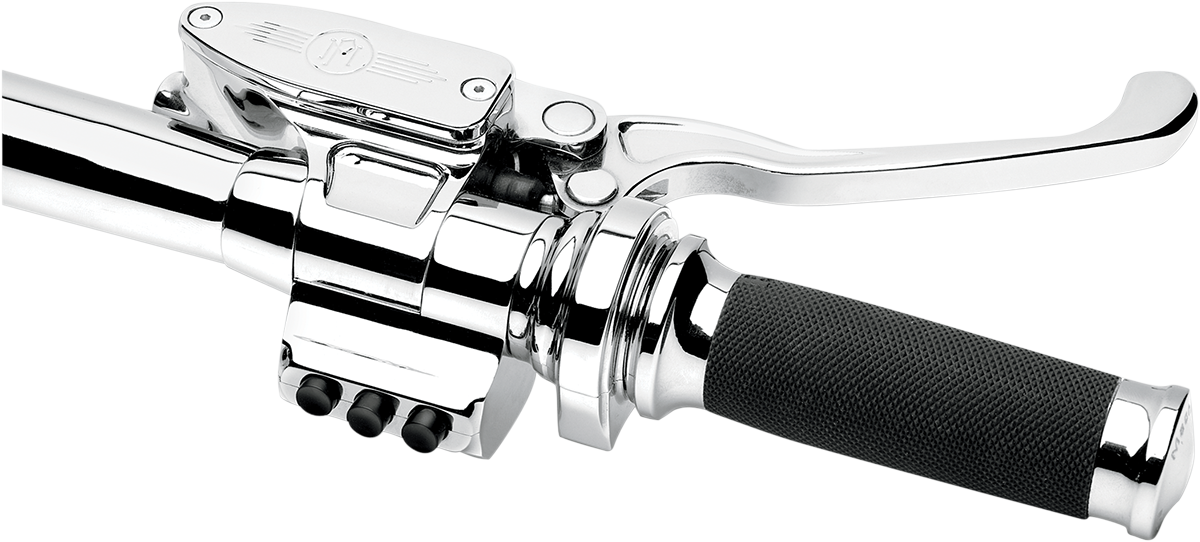 PERFORMANCE MACHINE (PM) CONTOUR BILLET HANDLEBAR CONTROLS MASTER CYL BRK 11/16 CH