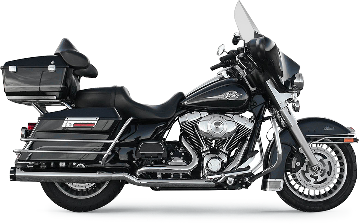 BASSANI XHAUST TRUE-DUAL DOWN UNDER HEADPIPES FOR HARLEY-DAVIDSON 2009 - 2013 Chrome True-Dual Down Under Headpipes
