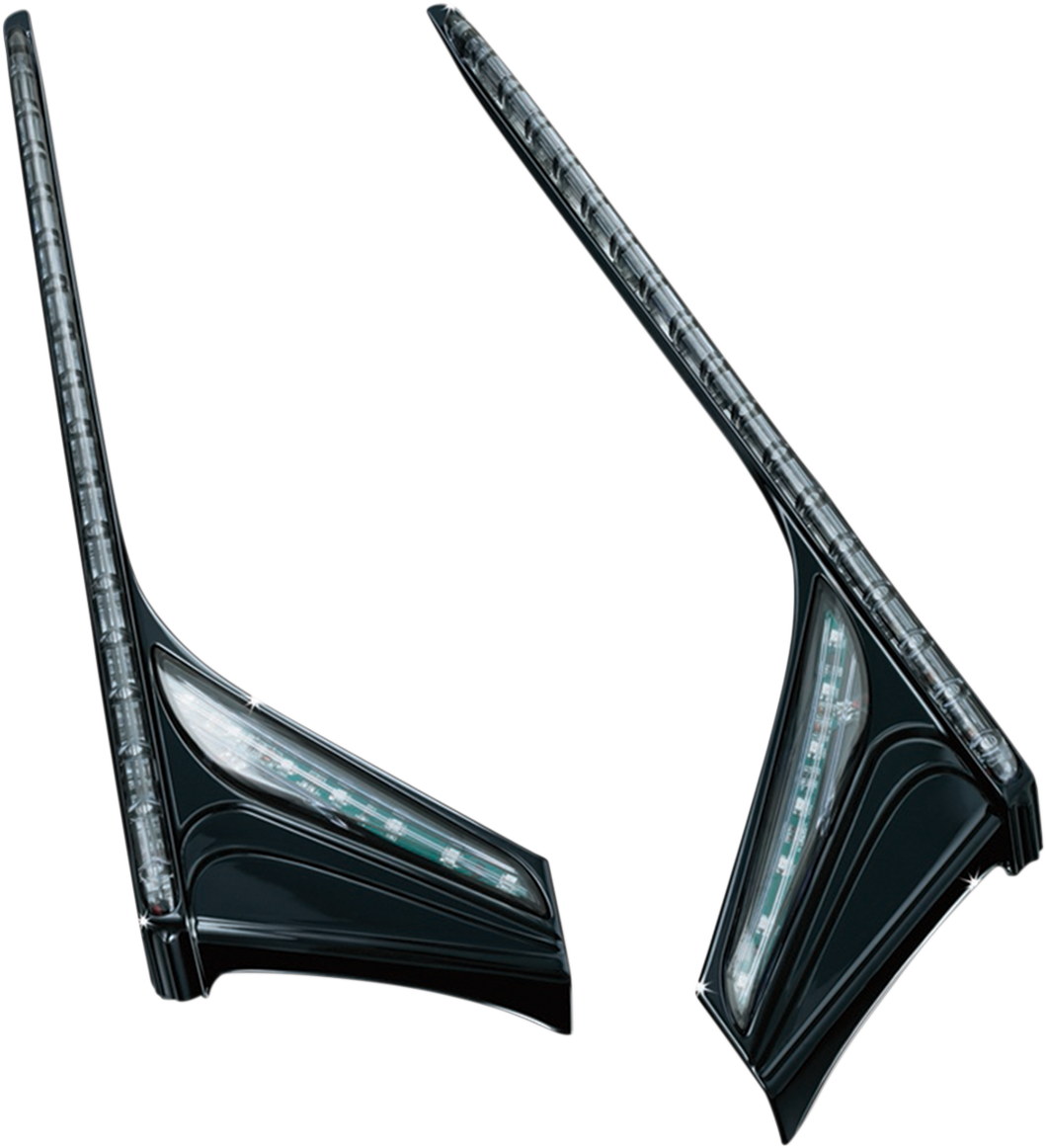 KURYAKYN LED VERTICAL REAR RUN/BRAKE LIGHT STRIPS ACCENT VERTICAL STRPS BLK