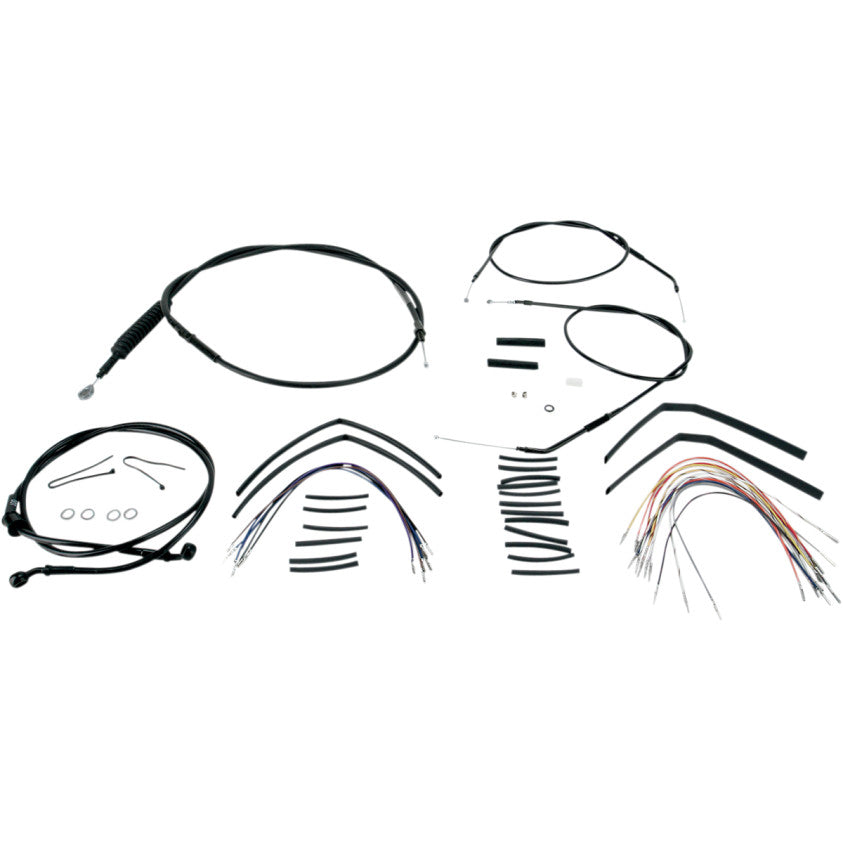 Burly Brand B30-1002 14" Apehanger Handlebar Cable & Line Installation Kit For Harley-Davidson Sportster