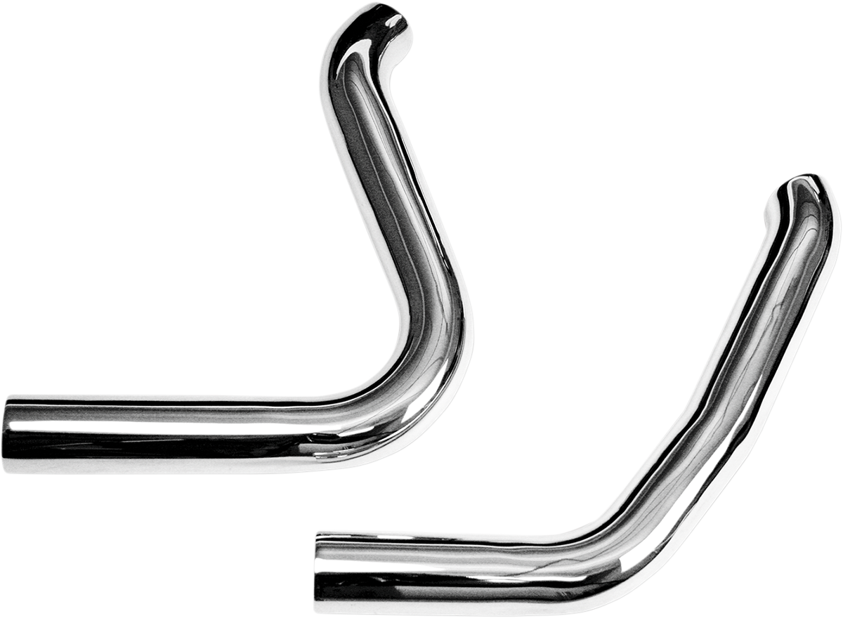 PAUGHCO 1.75" "SIDE BY SIDE" UPSWEEP FISHTAIL EXHAUST SYSTEMS FOR HARLEY-DAVIDSON 2005 Chrome Heat Shield Set For PART #1800-2120/2121