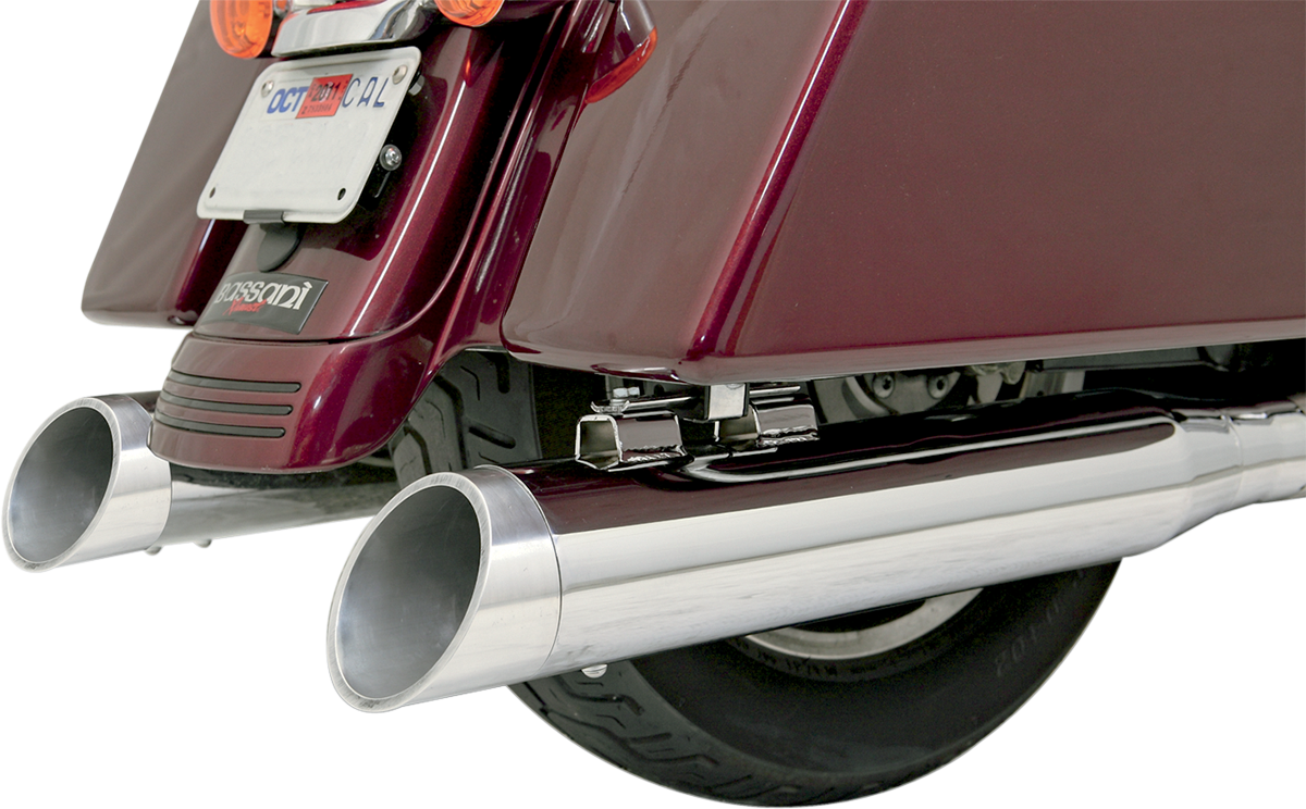 BASSANI XHAUST 4" SLIP-ON QUICK CHANGE SERIES MUFFLERS FOR HARLEY-DAVIDSON  Polished Quick Change Series End Cap