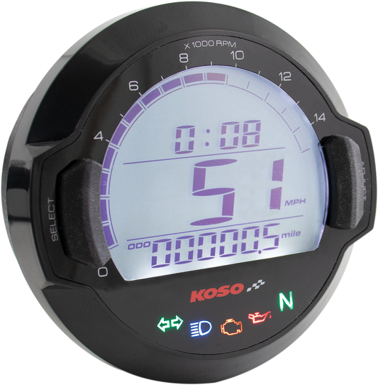 KOSO NORTH AMERICA DL-03SR GP-STYLE SPEEDOMETER SPEED MULTI METR ST BK