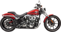 BASSANI XHAUST RADIAL SWEEPERS FOR HARLEY-DAVIDSON 2005 Chrome Radial Sweepers/Black Slotted Heat Shields