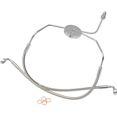 DESIGNER SERIES DOT BRAIDED NON-ABS FRONT BRAKE LINE KITS FOR HARLEY-DAVIDSON