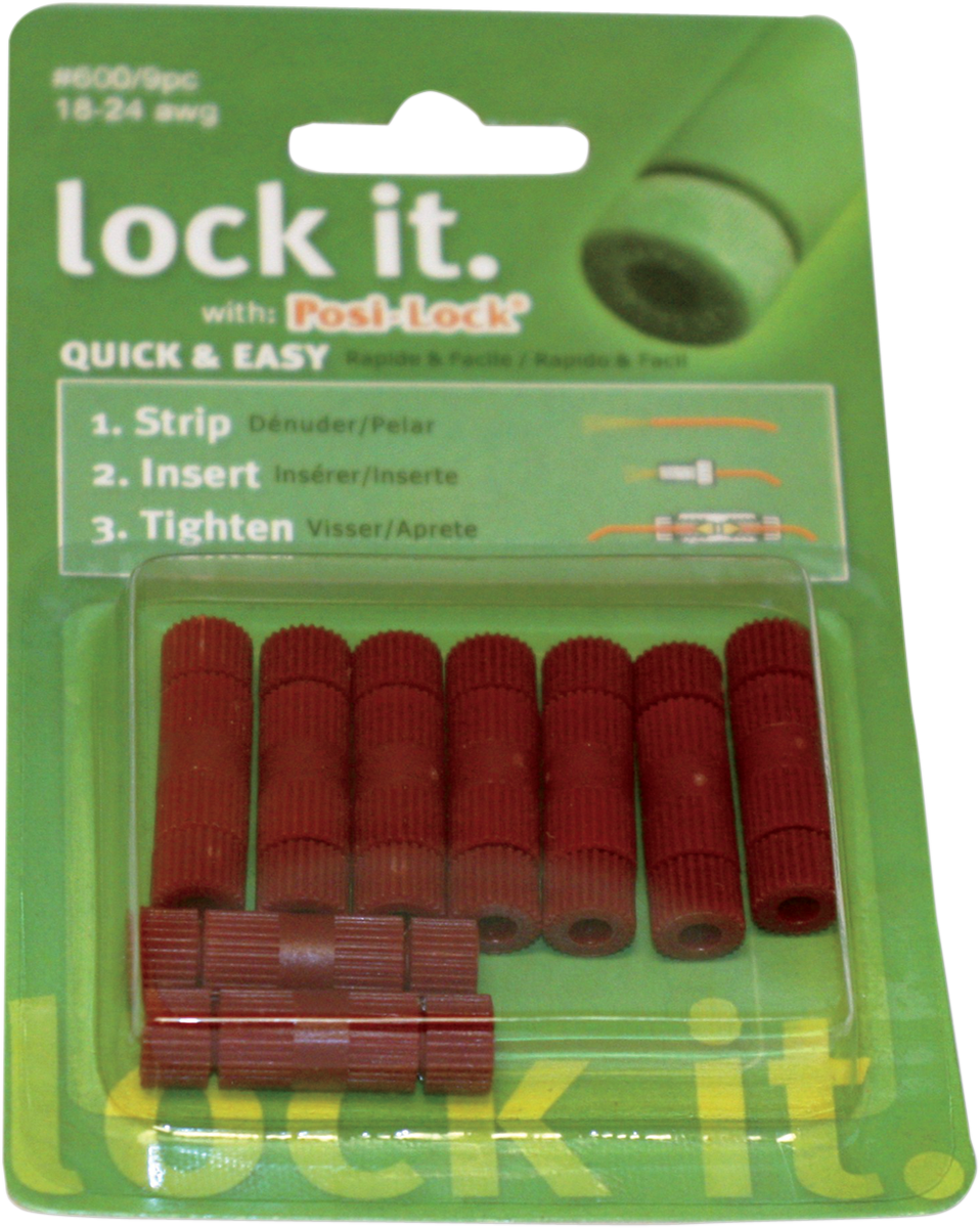 CUSTOM DYNAMICS POSI-LOCK® WIRE CONNECTORS POSI-LOCK 18-24 AWG 9PK