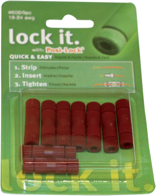 CUSTOM DYNAMICS POSI-LOCK® WIRE CONNECTORS POSI-LOCK 18-24 AWG 9PK